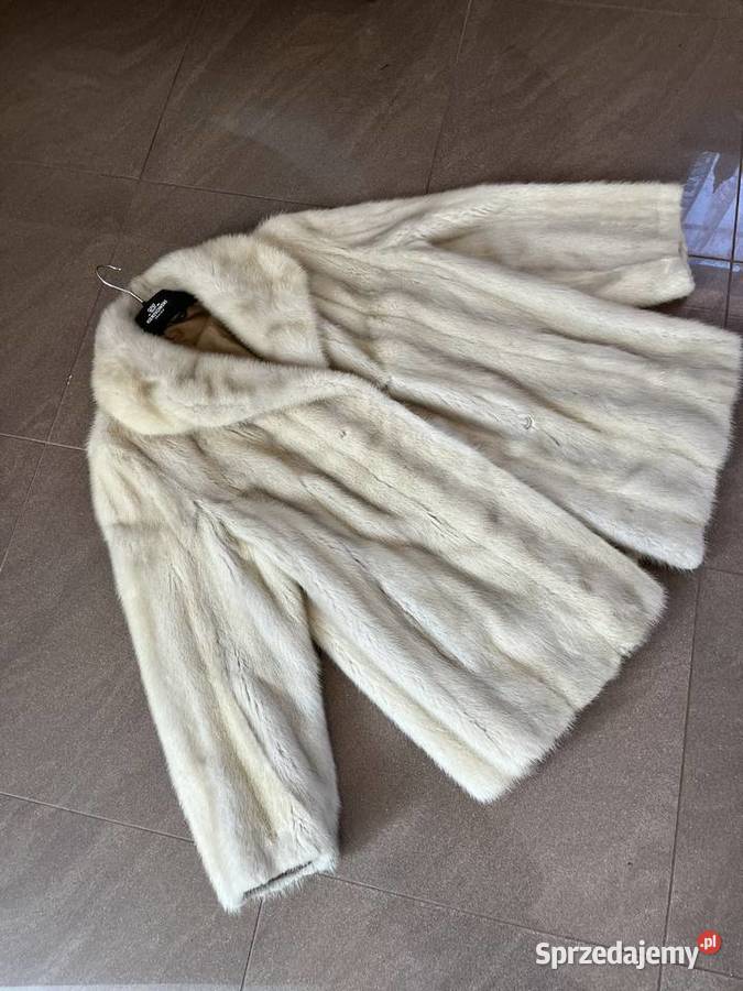 Futro z norek kremowe jasne palomino Zimowa  sprzedam