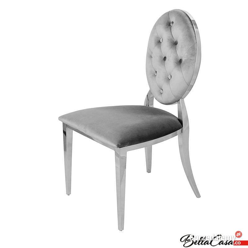 Krzesła glamour Ludwik Pikowane Złote Jadalnia 93cm mazowieckie Warszawa