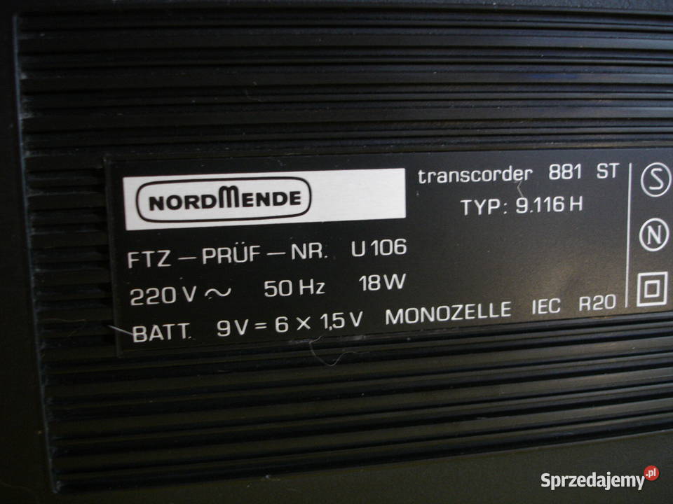 Radiomagnetofon NORDMENDE TRANSCORDER 881 ST Zielona Góra