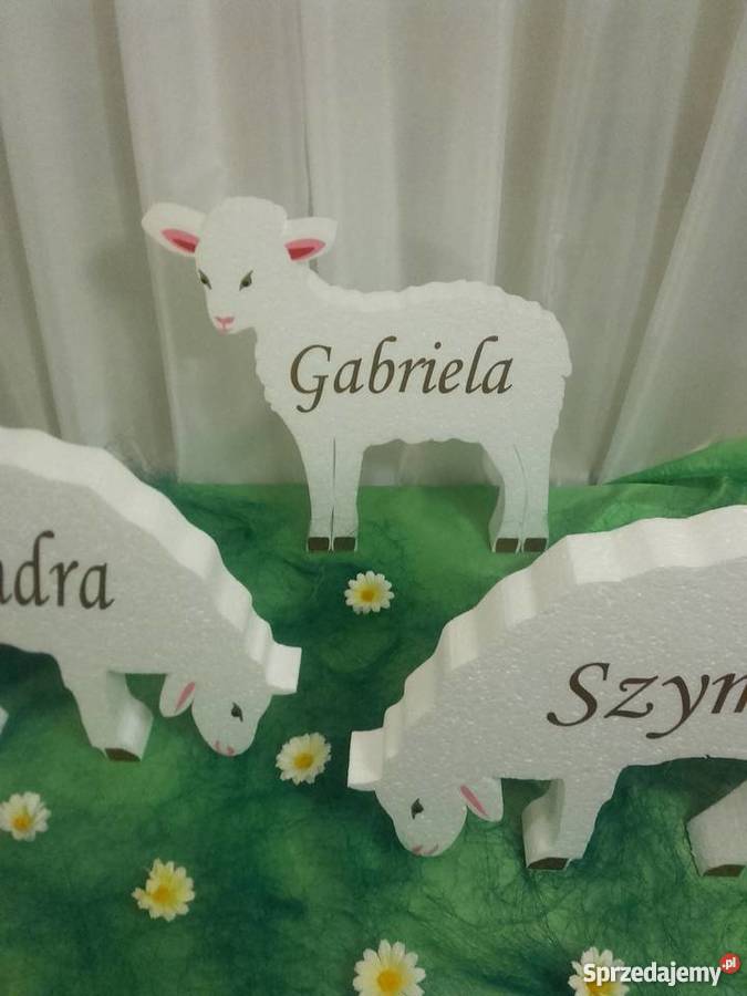Owieczka z imieniem dziecka dekoracja Pierwsza Dobrzyca sprzedam