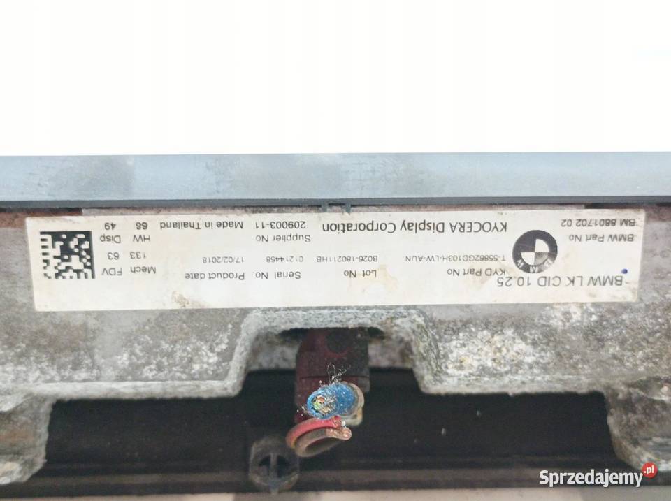 WYŚWIETLACZ 8801702 209003 Bmw Seria 5 VII osobowe Liczniki i zegary