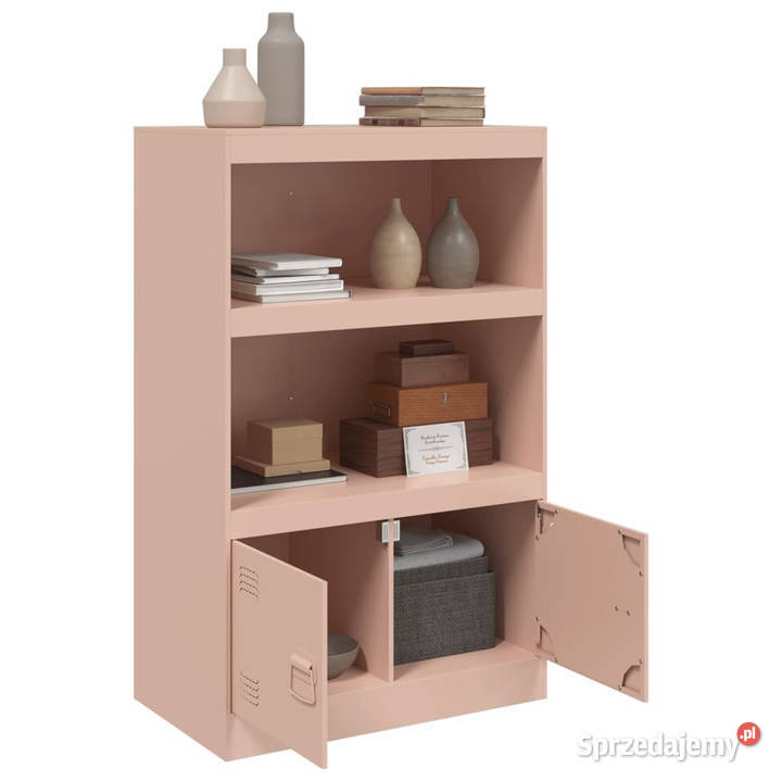 Szafka boczna różowa 67x39x107 stal WM841668 Meble Warszawa