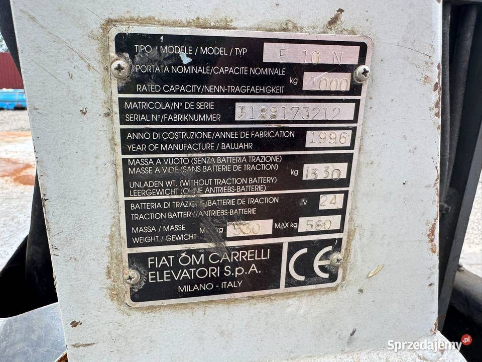Wózek widłowy Fiat OM E10 duplex przesuw Pozostałe lubelskie Kraśnik