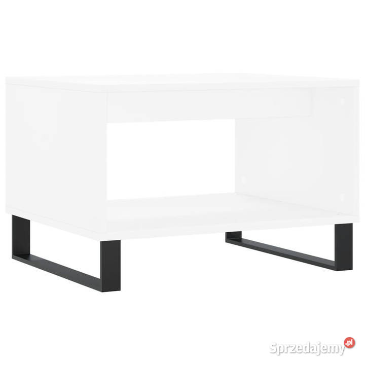 Stolik kawowy biały 60x50x40 materiał
