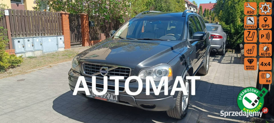 Volvo XC 90 24 D5 AWD Polar Plusautomatskóra7 wielofunkcyjna kierownica Warszawa
