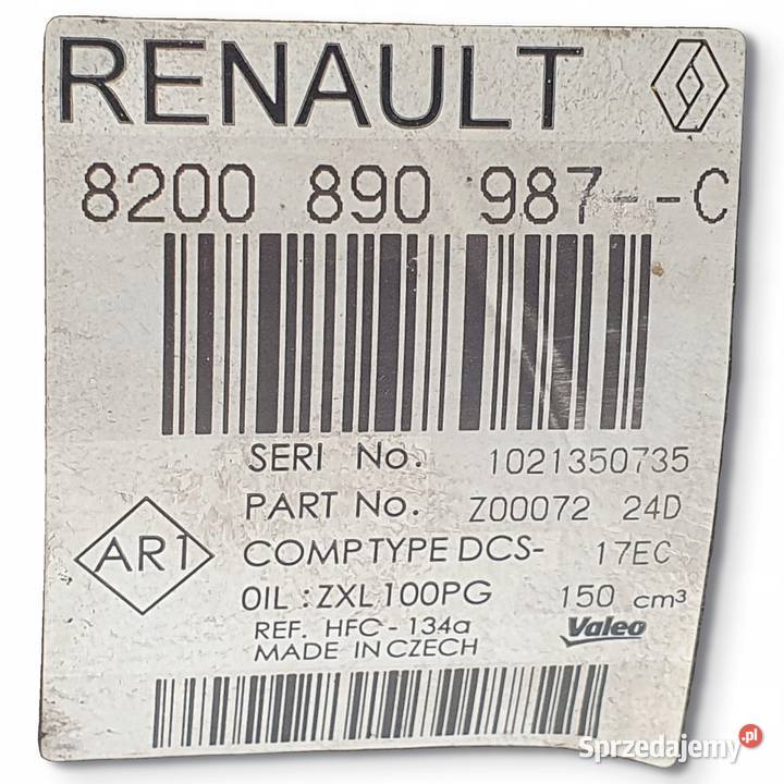 SPRĘŻARKA KLIMATYZACJI Renault Laguna III 20 DCI lubelskie