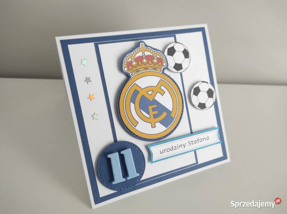 Kartka na urodziny ręcznie robiona piłkarska Łódź