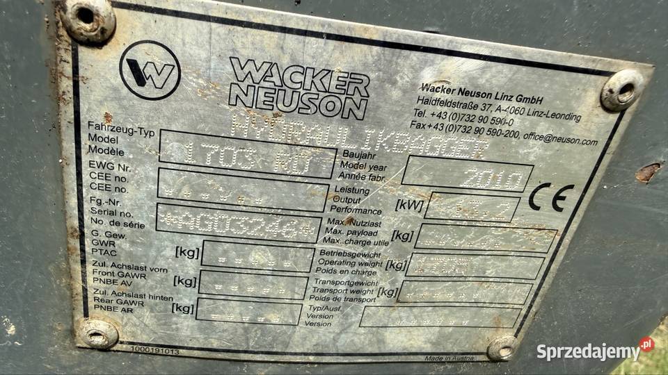 Minikoparka Wacker Neuson Garbów sprzedam