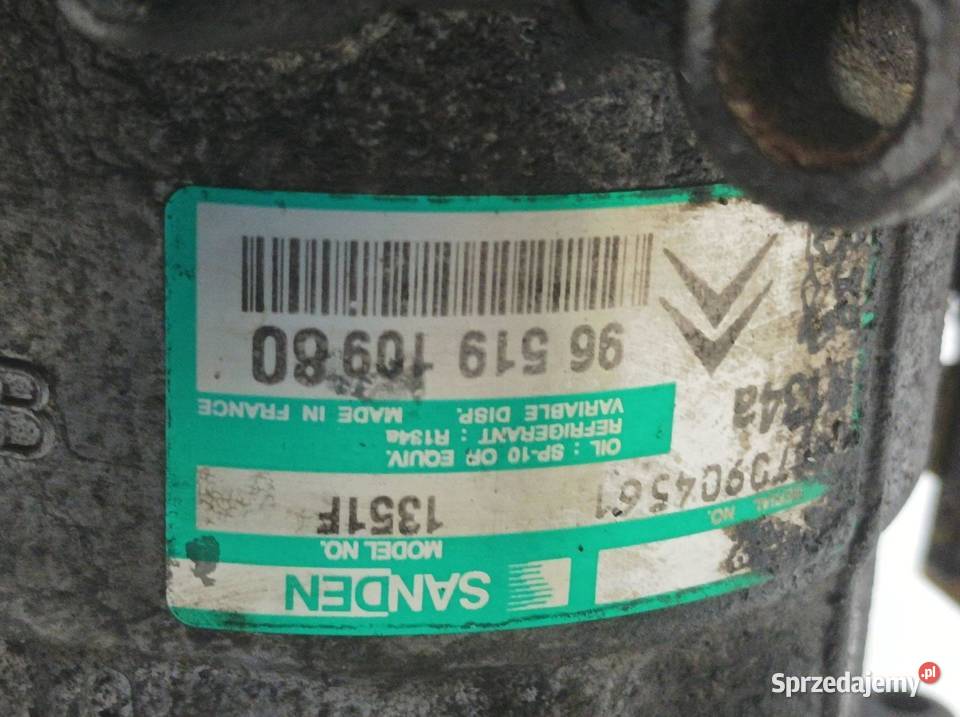SPRĘŻARKA KLIMATYZACJI 9651910980 20 16V Peugeot