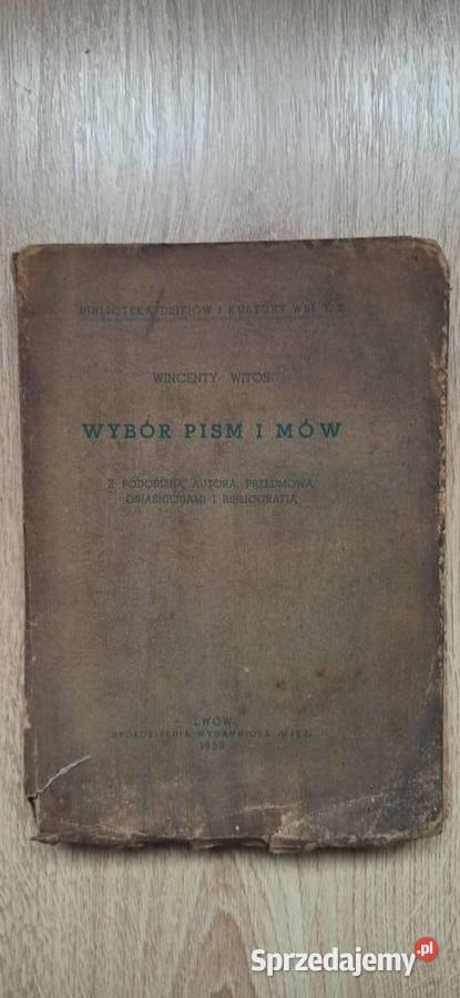 Wybór pism i mów Wincenty Witos 1939 małopolskie Kraków