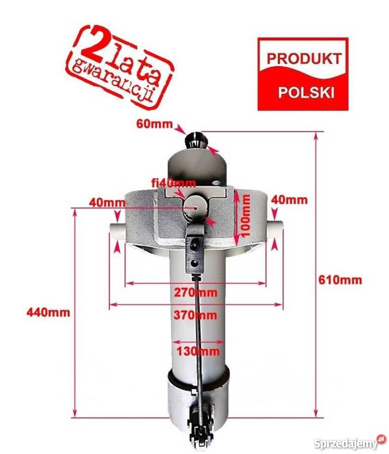 Siłownik Hydrauliczny 1320 D47 D50 Z Zaworem Solec Kujawski