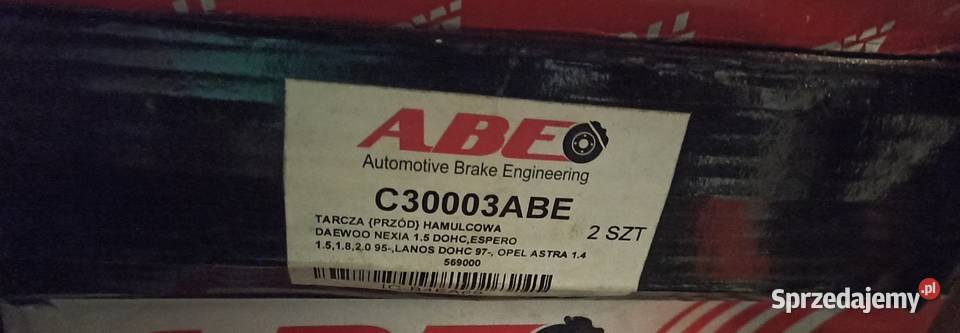 Tarcze hamulcowe przód ABE C30003ABE 2 Astra łódzkie Łódź