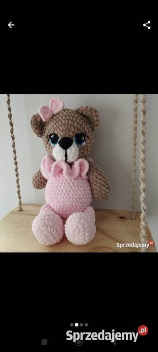 Miś przytulanka dziewczynki na szydełkumaskotka Maskotki Maskotki Ruda Śląska