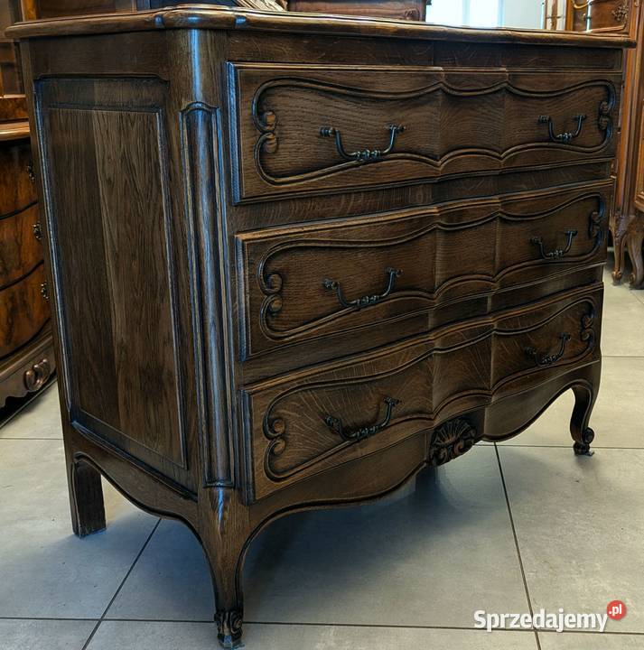 ładna dębowa komoda ludwikowskasklep Dąbrowa