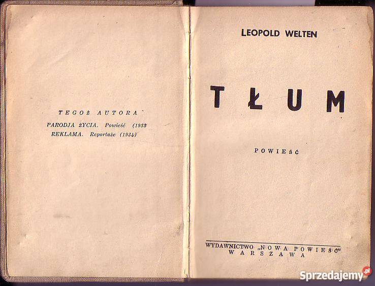 1285 TŁUM LEOPOLD WELTEN OKOŁO 1935 ROKU Czyrna