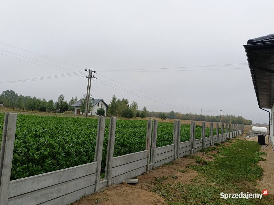 Nowoczesne ogrodzenie betonowe Glinnik
