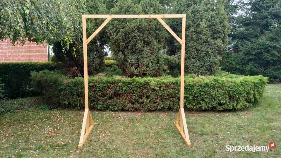 Portal ścianka brama ślubna ogrodowa drewniana Poznań