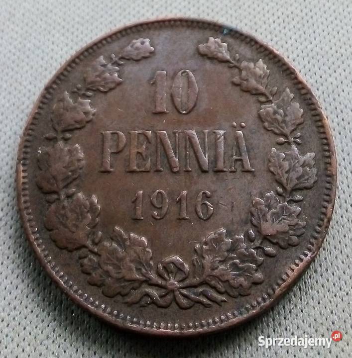 FINLANDIA10 PENNIA 1916 r OKUPACJA ROSYJSKA mazowieckie Legionowo sprzedam