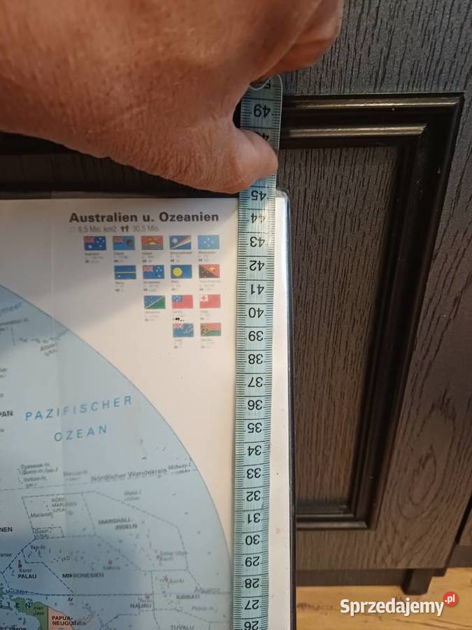 Stara mapa swiata z 70 lat dolnośląskie Lubań sprzedam