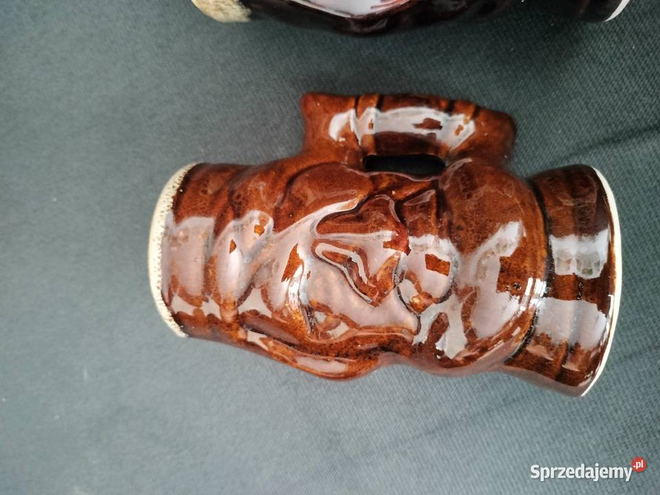 Kufle do piwa ceramika fajka PRL zestaw zachodniopomorskie Choszczno