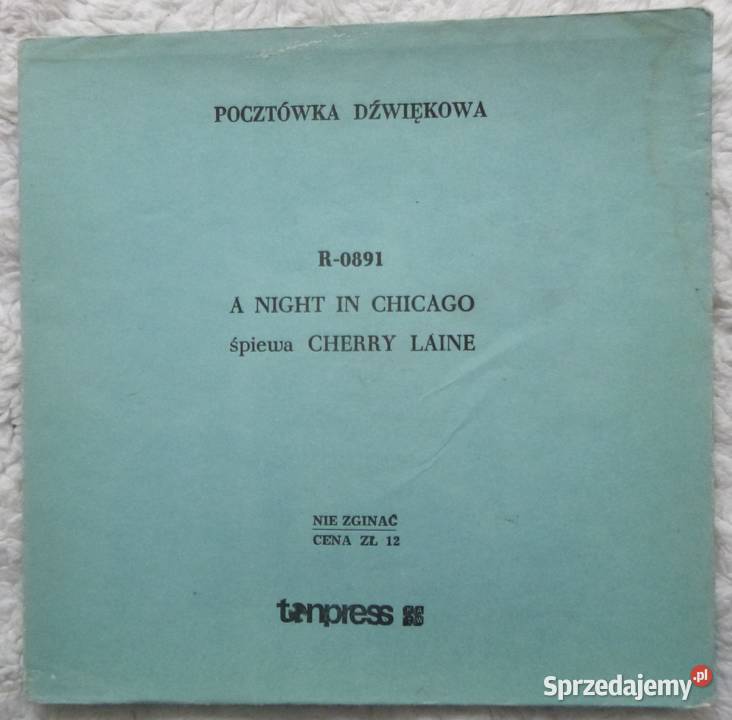 Pocztówka dźwiękowa 1979 Cherry Laine A night in Płyty i kasety Warszawa sprzedam