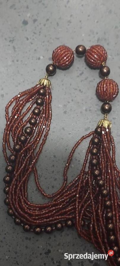 naszyjnik ze szklanych koralików w kolorze Gdańsk