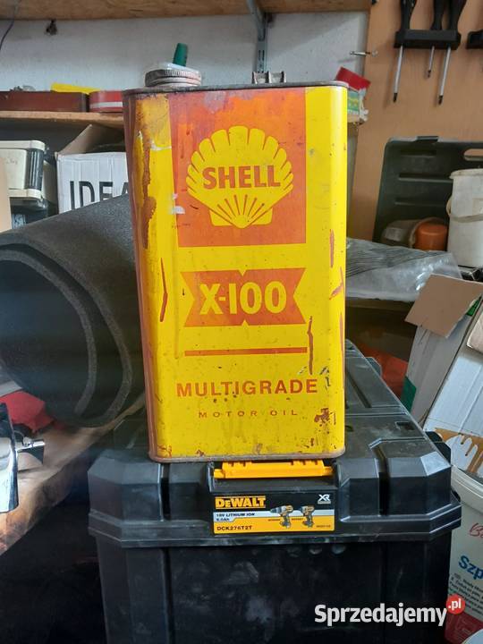 stara metalowa puszka oleju silnikowym Shell podkarpackie Jedlicze