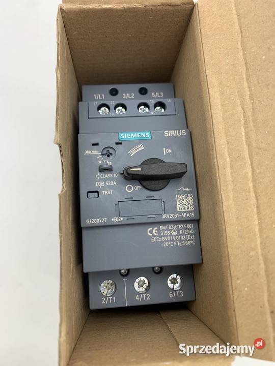 Siemens 3RV20314PA15 Wyłącznik silnika 2736A