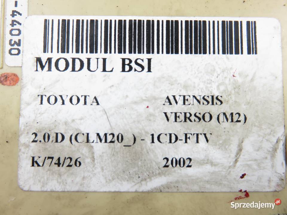 BSI TOYOTA AVENSIS VERSO M2 20 D 1CDFTV sprzedam
