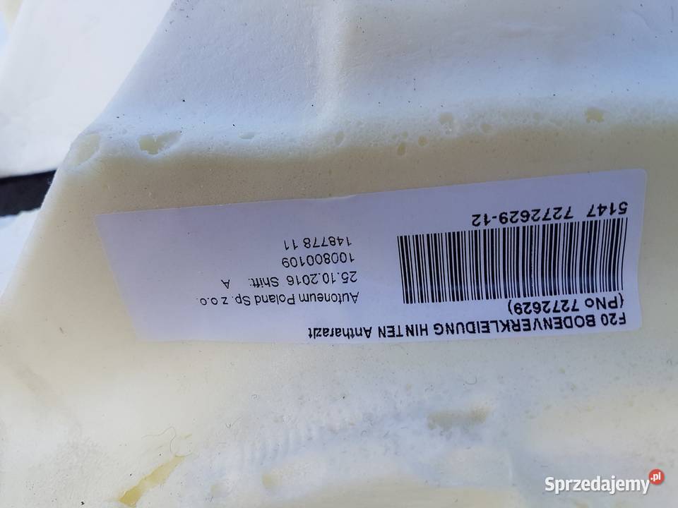 BMW 1 120 F20 LIFT wykładzina podłogowa dywan osobowe Wyposażenie wnętrza Legnica