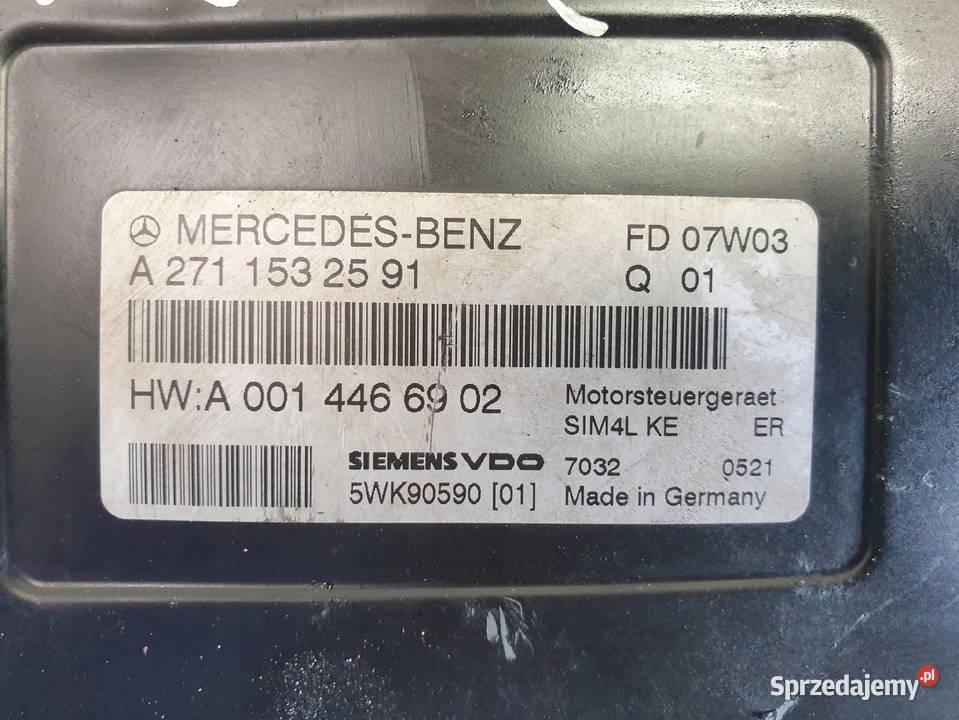 Mercedes W203 18 K STEROWNIK SILNIKA komputer Komputery sprzedam