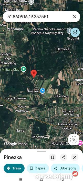 Działka budowlana 940m gmina Aleksandrów Łódzki sprzedam