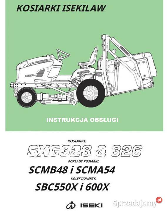 ISEKI SXG323 SXG326 instrukcja obsługi motoryzacja, transport