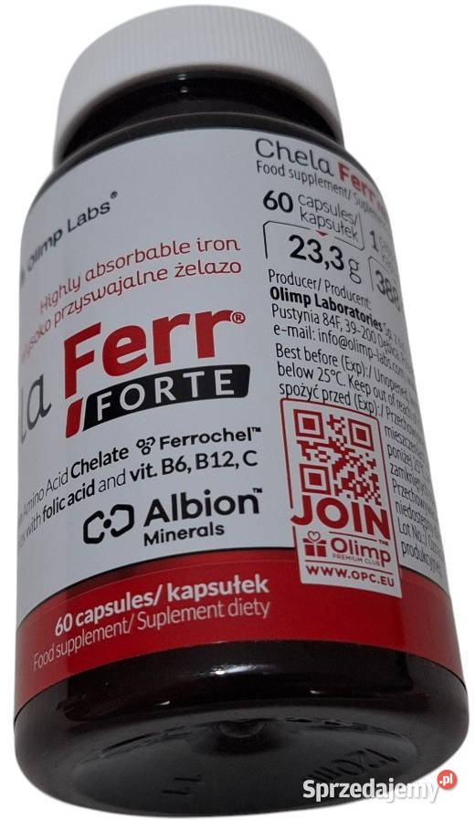 Żelazo Chela Ferr Forte 60 kapsułek Olimp Labs Czeladź