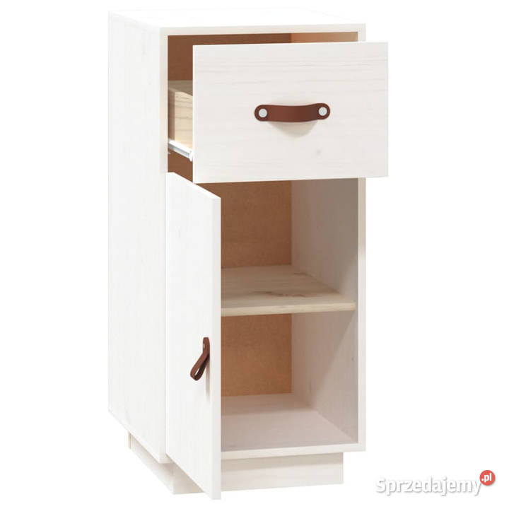 Szafka biała 34x40x75 lite drewno sosnowe