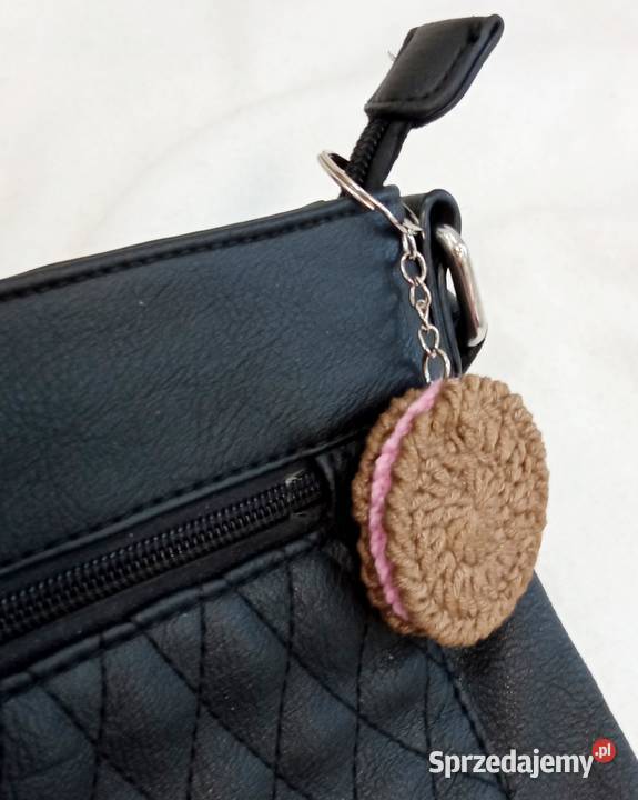 Ciasteczko Oreo wykonane na szydełku brelok Łask