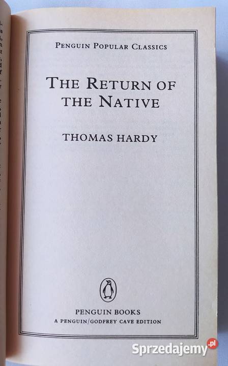 THE RETURN OF THE NATIVE Thomas Hardy literatura piękna - proza zagraniczna sprzedam