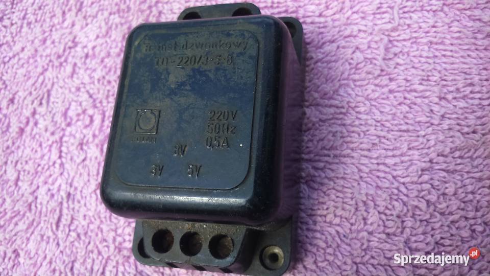Transformator dzwonkowy Polam TD 230 3 5 8 retro Tuszkowo sprzedam