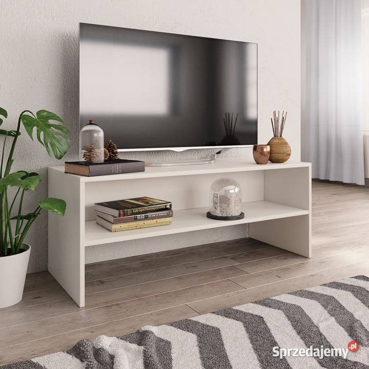 Szafka pod TV biała 100x40x40 materiał RTV Warszawa