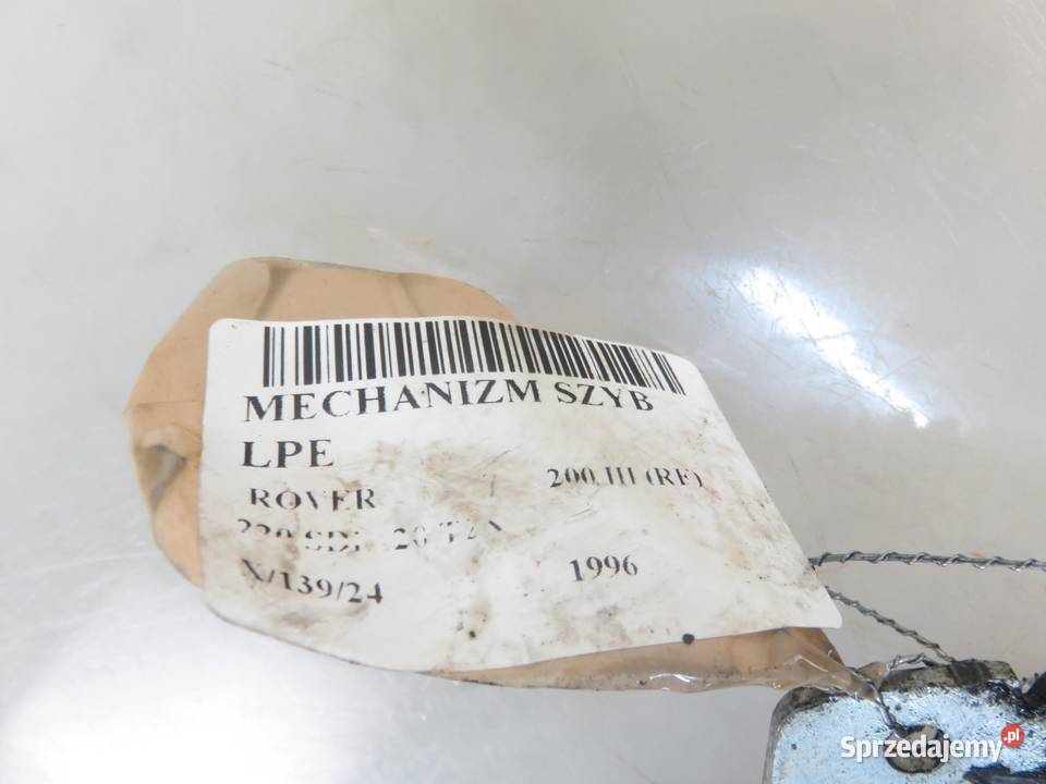 PODNOŚNIK SZYBY LEWY PRZEDNI ROVER 200 III Mechanizmy opuszczania szyb