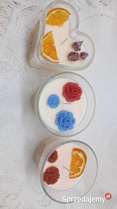 Świece sojowe ręcznie robione unikatowe Ołpiny