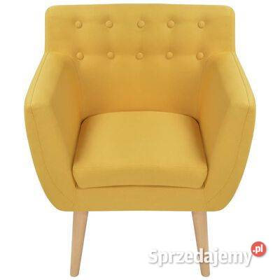 vidaXL Fotel żółty tkanina244069 Fotele Warszawa sprzedam