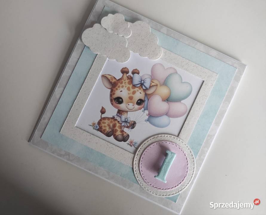 Kartka urodzinowa ręcznie robiona roczek łódzkie