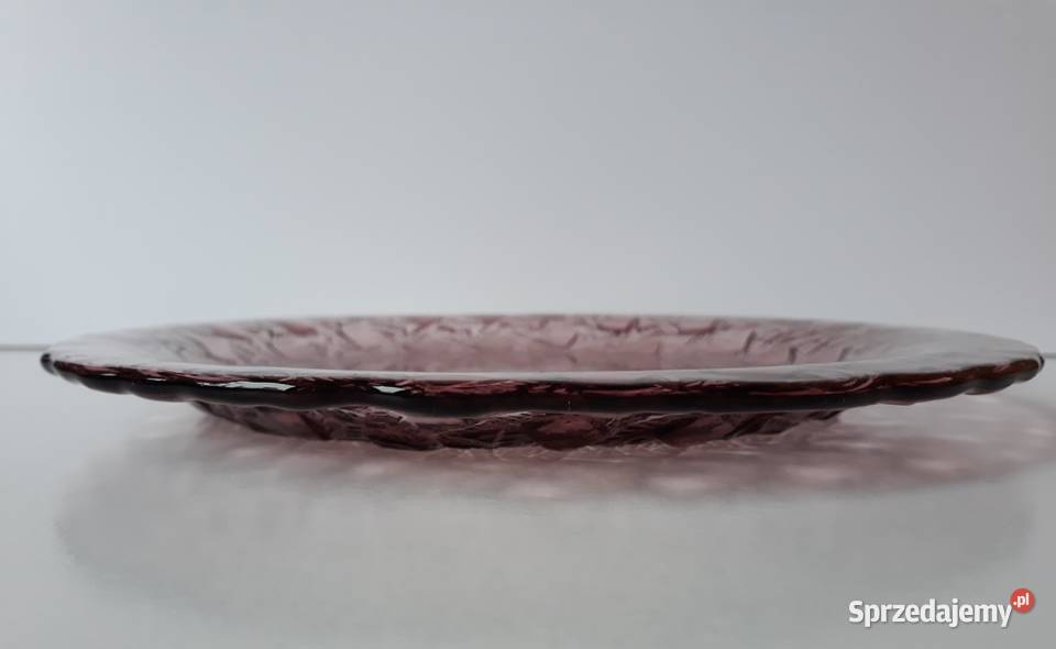 Talerz Kratka Plecionka ok 235 Ząbkowice szkło Dąbrowa Górnicza