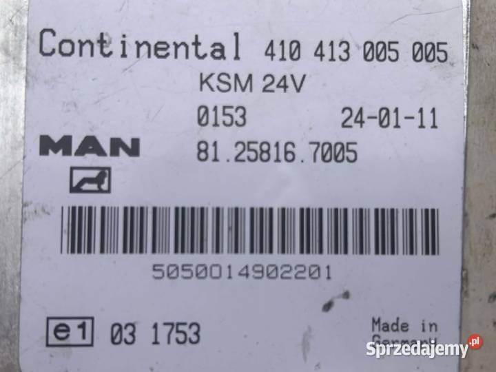 MAN TGX TGS EURO 6 E6 STEROWNIK KOMPUTER KSM Sulechów sprzedam