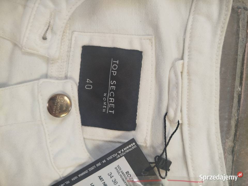 Biała kurtka wiosenna dzinsowopodobna Rozmiar 40(L) Nakło Śląskie