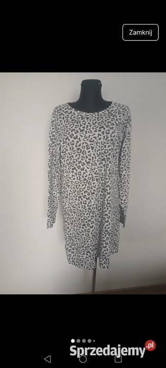 Sukienka panterka cętki bawełna elegancka 2YK