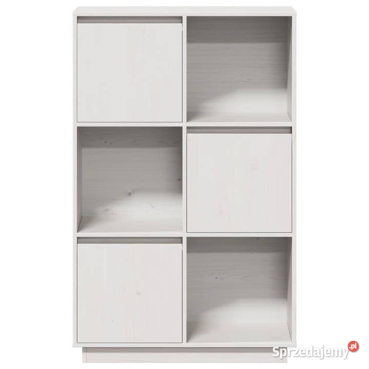 Szafka biała 74x35x117 lite drewno sosnowe