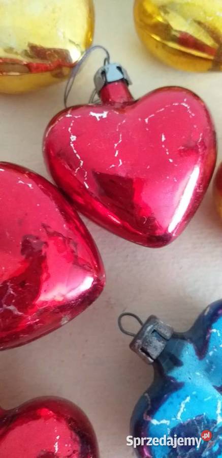 Bombki serduszka prl Przedbórz