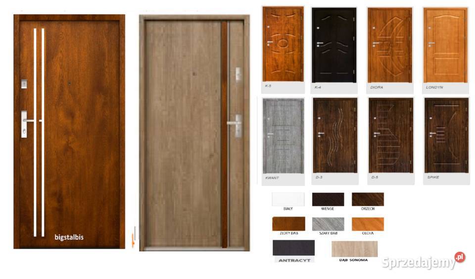 Drzwi wejściowe zewnętrzne z montażem tanio mazowieckie Warszawa